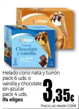 UDACO ifa eliges helado cono nata y turron oferta