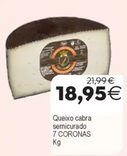 Plenus Supermercados 7 coronas queixo cabra semicurado oferta