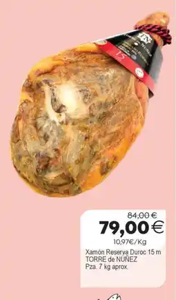 Plenus Supermercados Torre de Núñez xamón reserva duroc 15 m oferta