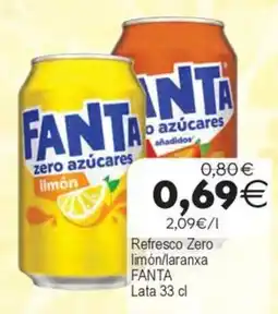 Plenus Supermercados Fanta refresco zero limón/laranxa oferta