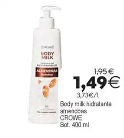 Plenus Supermercados Crowe body milk almendras oferta