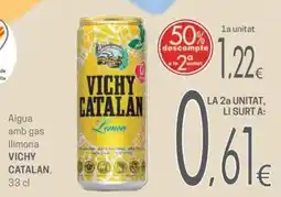 Valvi Supermercats Vichy Catalan Aigua amb gas llimona oferta