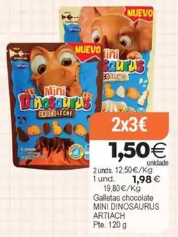 Plenus Supermercados Artiach mini dinosaurus choco leche oferta