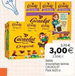 Plenus Supermercados Cacaolat batido orixunal/sen lactosa oferta