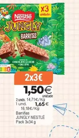 Plenus Supermercados Nestlé jungly barritas oferta