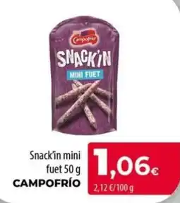 Spar La Palma CampoFrio snack'in mini fuet oferta