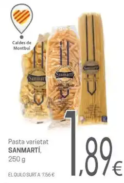 Valvi Supermercats Pasta varietat Sanmartí oferta