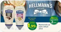 SPAR Lanzarote Hellmann's mayonesa trufa, ajo asado o chilli pet oferta