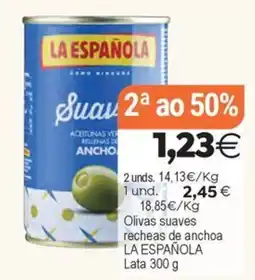 Plenus Supermercados La Española olivas suaves recheas de anchoa oferta