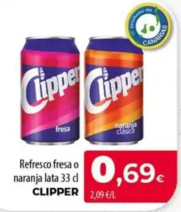 SPAR Lanzarote Clipper refresco fresa o naranja oferta
