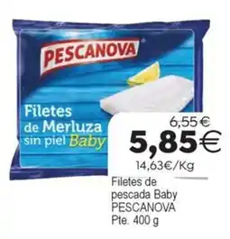 Plenus Supermercados Pescanova filetes de merluza sin piel baby oferta