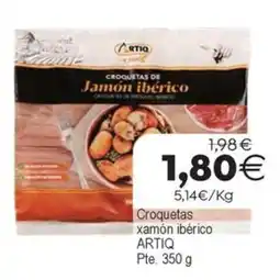 Plenus Supermercados Artiq croquetas xamón ibérico oferta