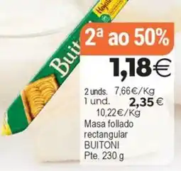 Plenus Supermercados Buitoni masa foliado rectangular oferta