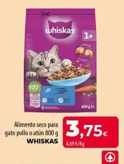 SPAR Lanzarote whiskas alimento seco para gato pollo o atún oferta