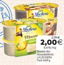 Plenus Supermercados La Lechera mousse dúo chocolate/limón oferta