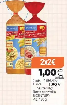 Plenus Supermercados Bicentury tortitas arroz/millo oferta