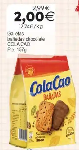 Plenus Supermercados ColaCao galletas bañadas chocolate oferta
