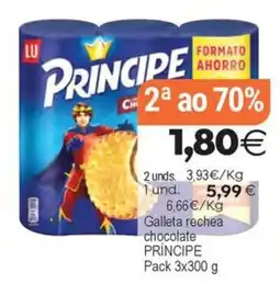 Plenus Supermercados Principe galleta rechea chocolate oferta
