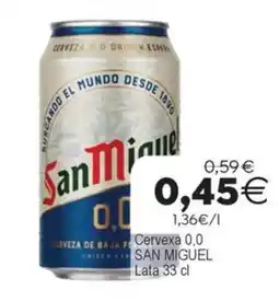 Plenus Supermercados San Miguel Cerveza 0,0 oferta