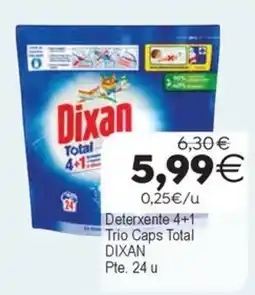 Plenus Supermercados Dixan Detergente 4+1 Trío Caps Total oferta