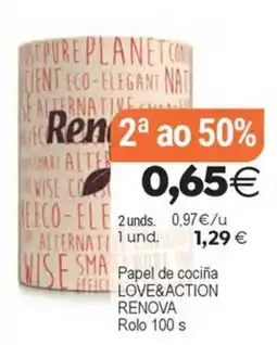 Plenus Supermercados Love&Action renova papel de cocina oferta