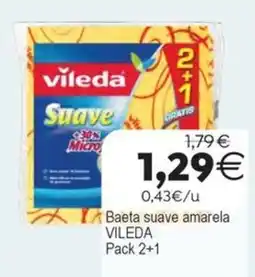 Plenus Supermercados Vileda baeta suave amarela oferta