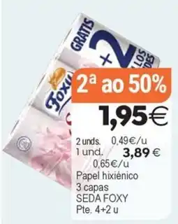 Plenus Supermercados Seda Foxy papel hixícnico oferta