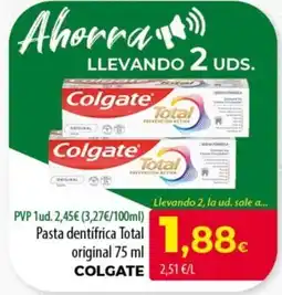 SPAR Lanzarote Colgate pasta dentífrica total original oferta