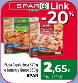 Spar La Palma spar link pizza capricciosa o jamón y queso oferta