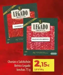 SPAR Lanzarote Legado Ibérico Chorizo o Salchichón oferta