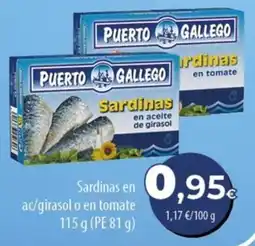 SPAR Lanzarote Puerto Gallego sardinas en aceite de girasol o en tomate oferta