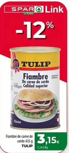 Spar La Palma Tulip fiambre de carne de cerdo oferta