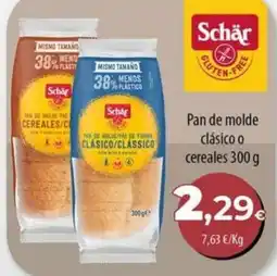 Spar La Palma Schar pan de molde clasico o cereales oferta
