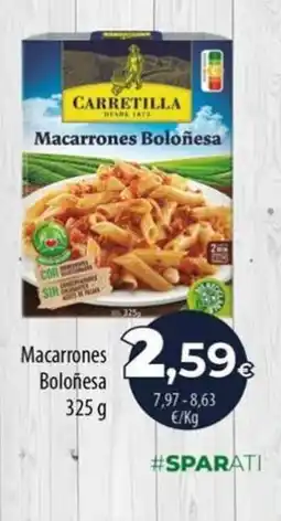 Spar La Palma Carretilla Macarrones Boloñesa oferta