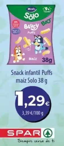 SPAR Lanzarote Solo puffs snack infantil oferta