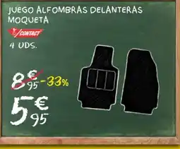 Feu Vert Contact juego alfombras delanteras moqueta oferta