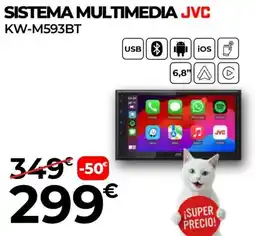 Feu Vert JVC sistema multimedia KW-M593BT oferta