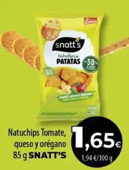 SPAR Lanzarote Snatt's natuchips tomate, queso y orégano oferta