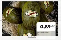 Supermercados Aquí Melón verde entero oferta