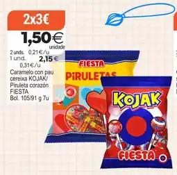 Supermercados Aquí Kojak piruletas oferta