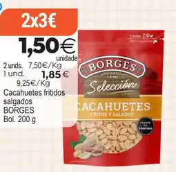 Supermercados Aquí borges cacahuetes fritos y salados oferta