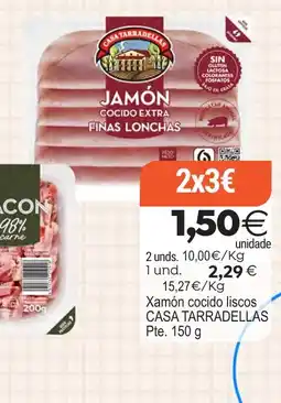 Supermercados Aquí Casa tarradellas jamón cocido extra finas lonchas oferta