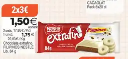 Supermercados Aquí Nestle chocolate extrafino filipinos oferta