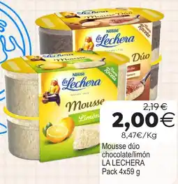 Supermercados Aquí La Lechera mousse dúo chocolate/limón oferta