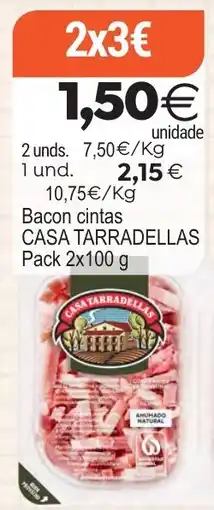 Supermercados Aquí Casa Tarradelles bacon cintas oferta