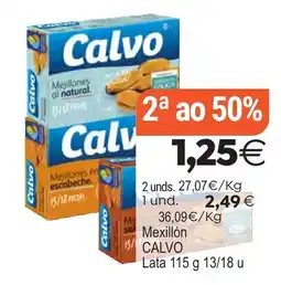 Supermercados Aquí Calvo mejillones al natural oferta