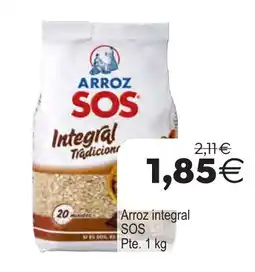 Supermercados Aquí Arroz integral SOS oferta