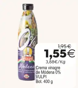 Supermercados Aquí Vulpi crema vinagre de Módena 0% oferta