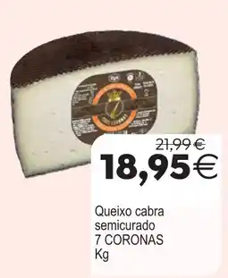 Supermercados Aquí 7 coronas queixo cabra semicurado oferta