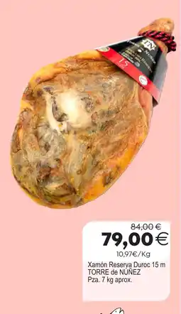 Supermercados Aquí Torre de Núñez xamón reserva duroc 15 m oferta